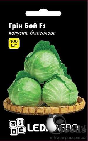Капуста білокачанна, "Грін Бій" F1 100 семена L (Sakata)