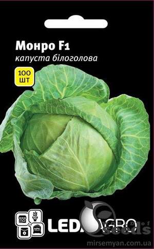 Капуста білокачанна, "Монро" F1 100 семена L (Sakata)