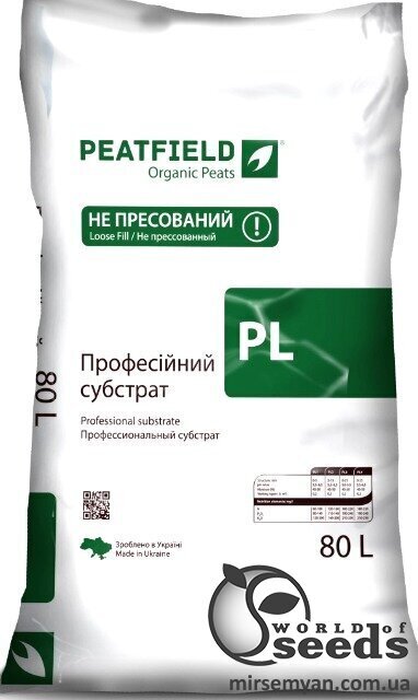 Субстрат торф'яний PL-2, 80 л PEATFIELD Субстрат торф'яний PL-2, 80 л PEATFIELD