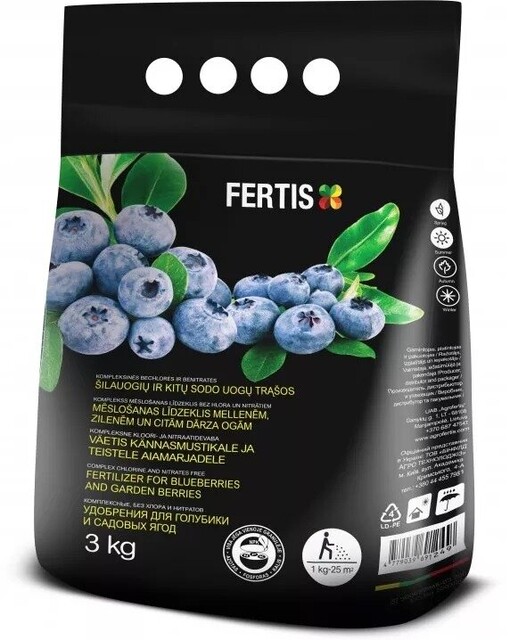 Фертис для голубики 3кг 12-8-16+MG+S+B, 1кг Fertis Фертис для голубики 3кг 12-8-16+MG+S+B, 1кг Fertis