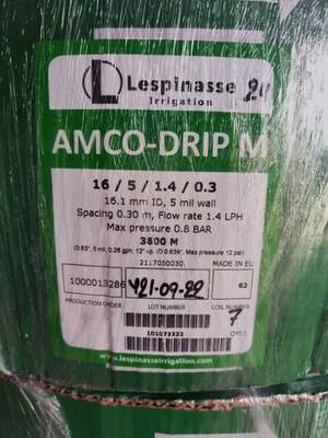 Капельная лента 16/5/30см/1,4л (3800м) Lespinasse (France)