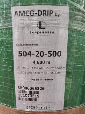 Крапельна стрічка 16/4/20см/(500л/ч.на 100м) (4600м) Lespinasse (France) Крапельна стрічка 16/4/20см/(500л/ч.на 100м) (4600м) Lespinasse (France)