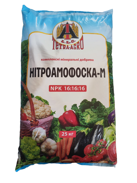 Мінеральне добриво Нітроамофоска-М 16-16-16, 25 кг Мінеральне добриво Нітроамофоска-М 16-16-16, 25 кг