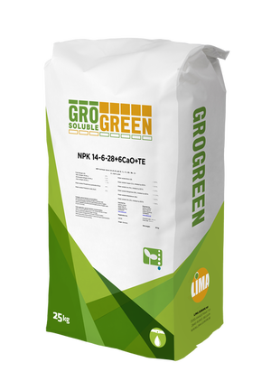 Удобрение ГрГрин (GroGreen) 14-6-28+6CaO+TE, 25 кг
