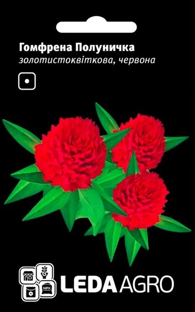 Гомфрена полуничка шаровидна, червона 0,1г L Гомфрена полуничка шаровидна, червона 0,1г L