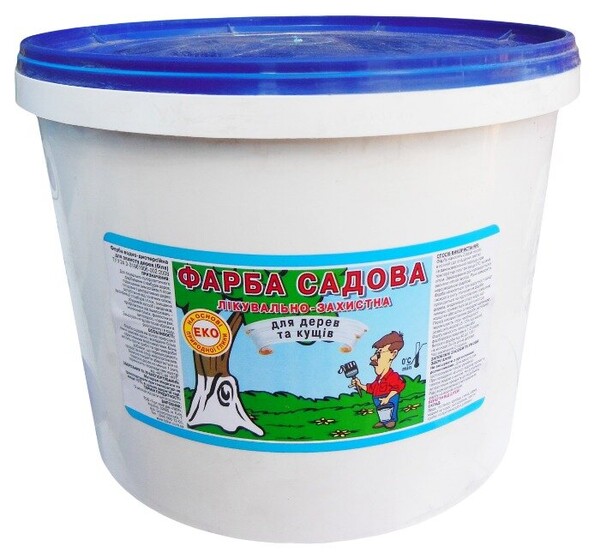 Краска для деревьев и кустов (Белила садовые) 20кг. Unifarb Краска для деревьев и кустов (Белила садовые) 20кг. Unifarb