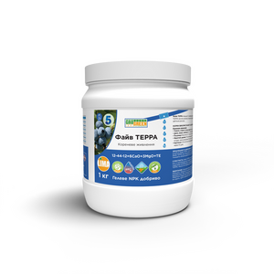 Добриво ГроГрін Terra Five (GroGreen) 12-44-12 + 6CaO + 3MgO + TE, 1 кг