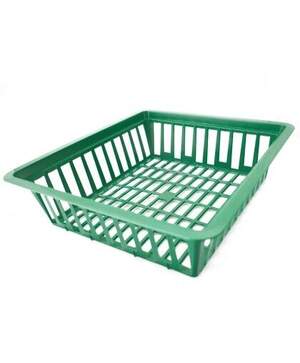 Корзина для цибулькових, прямокутна 252*277*72мм (зелена)